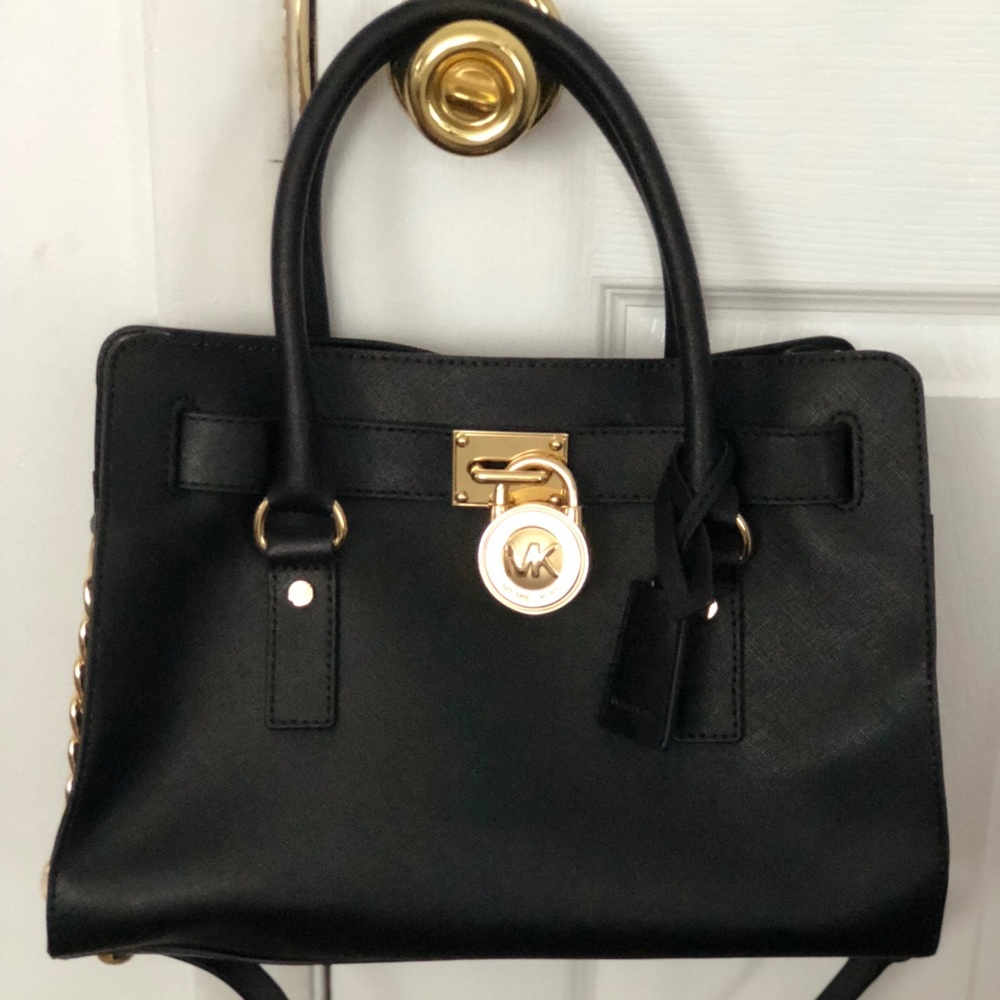 Authentic Micheal Kors Black Hampton handbag